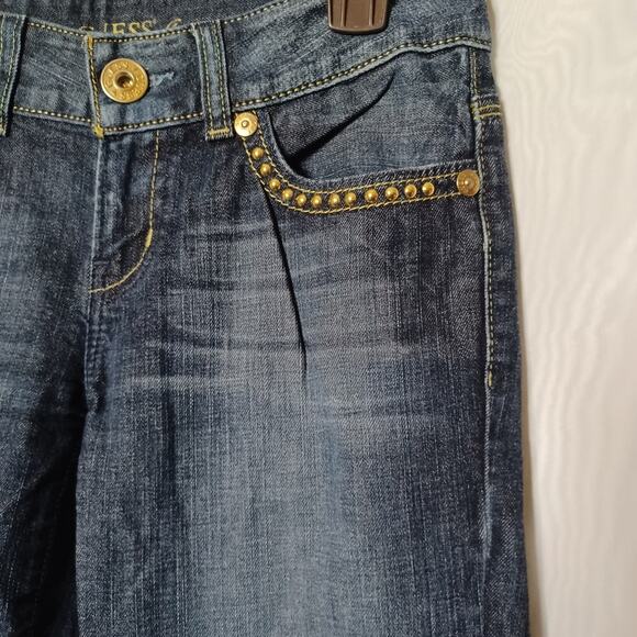 GUESS Daredevil Boot-Cut Dark Wash Denim Jeans. Size 27 - Picture 4 of 16
